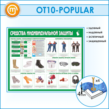 Стенд «Средства индивидуальной защиты» (OT-10)