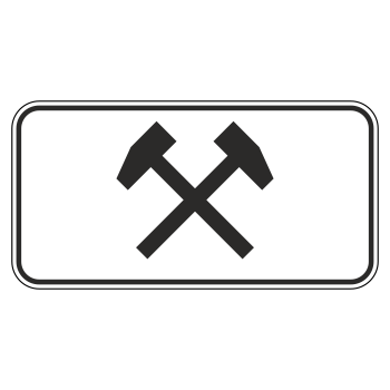 Дорожный знак 8.5.2 «Рабочие дни» (металл 0,8 мм, II типоразмер: 350х700 мм, С/О пленка: тип Б высокоинтенсивная)