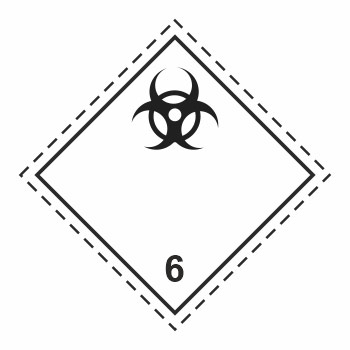 Знак перевозки опасных грузов «Класс 6.2. Инфекционные вещества» (металл, 250х250 мм)
