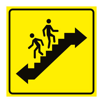 Тактильная пиктограмма «Пути эвакуации», ДС50 (пластик 2 мм, 200х200 мм)