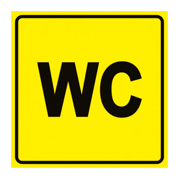 Визуальная пиктограмма «Туалет, WC», ДС57 (полистирол 3 мм, 200х200 мм)