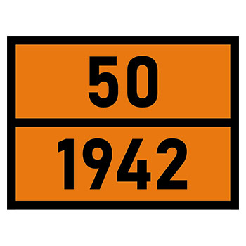 Табличка «Опасный груз 50-1942», Аммония нитрат (аммиачная селитра)