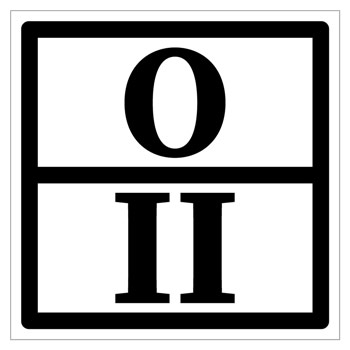 Знак отходов 2 класса опасности, II